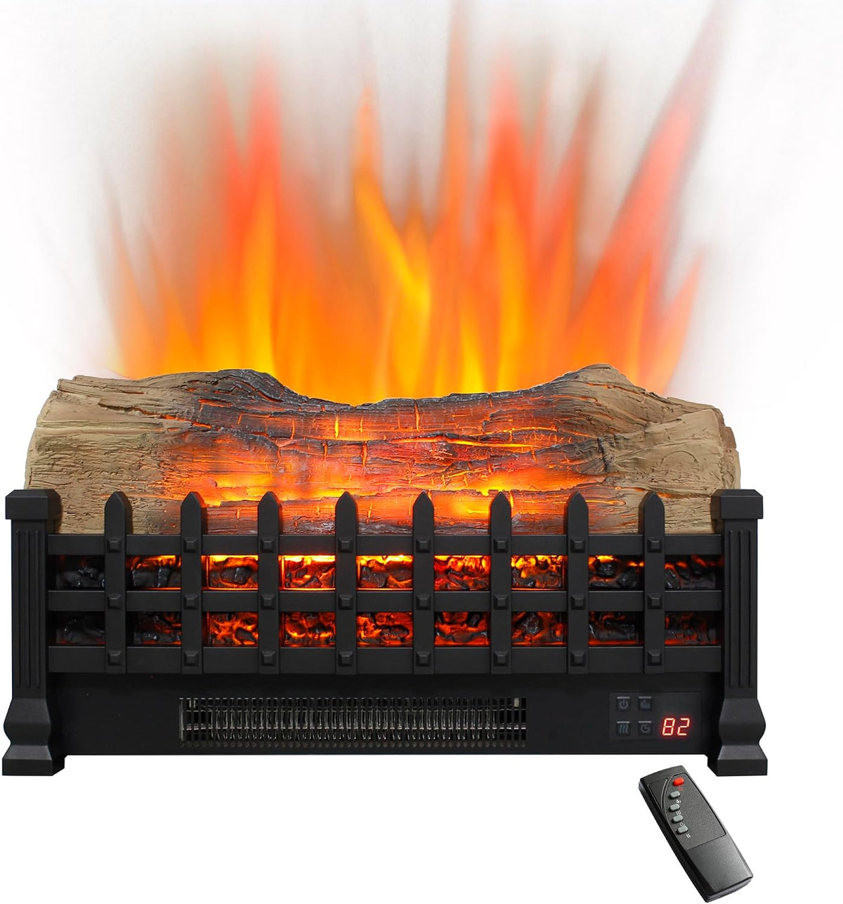 20 Inch Electric Fireplace 3D Log Set Insert Free Standing Heater