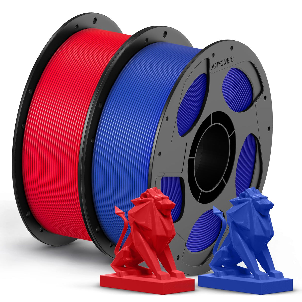 ANYCUBIC PETG Filament 1.75mm, Multicolor Bundle 10KG, Reusable Spool