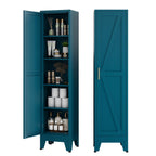 COFaR Home Farmhouse Storage Cabinet with 2 Barn Door, 61" H Metal Cabinet