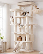 Heybly Cat Tree, 68 inch Multi-Level Cat Tower for Indoor Cats HCT025G