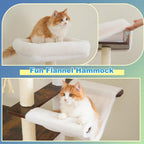 Hey-brother Wooden Cat Tree, Furniture Tower with Large Platforms, MPJ121SR