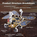3D Metal Puzzle Space Rover Model Kit, 281PCS 1/23 Scale DIY Assemble Steampunk Mechanical Mars Rover Model, Creative Handcrafted Metal Art Craft Desktop Display & Decoration for Adults