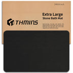 THMINS Extra Large Stone Bath Mat, 36''x24'' Stone Shower Mat