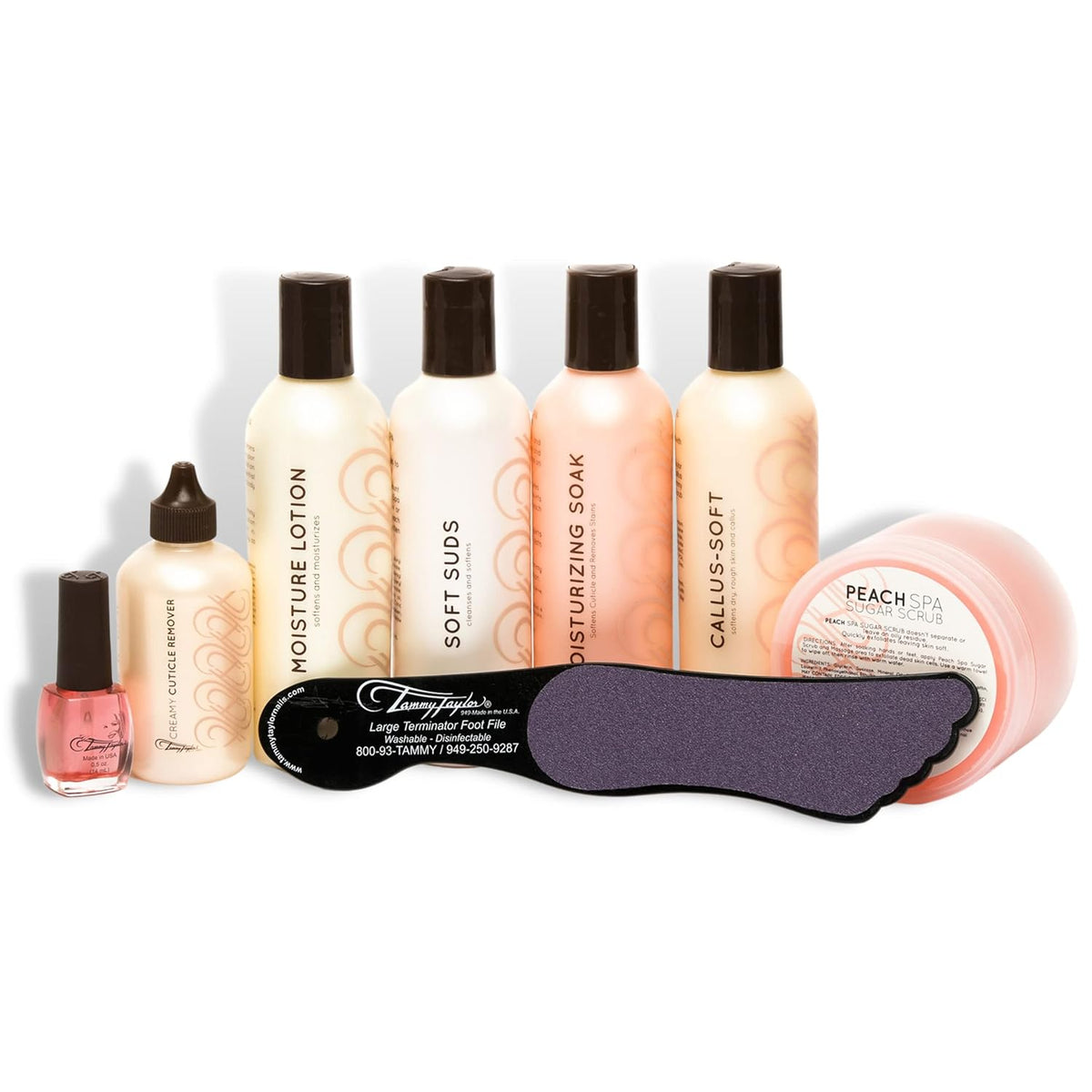 Tammy Taylor Manicure Pedicure Kit, Peach Spa Salon Gift Basket for All