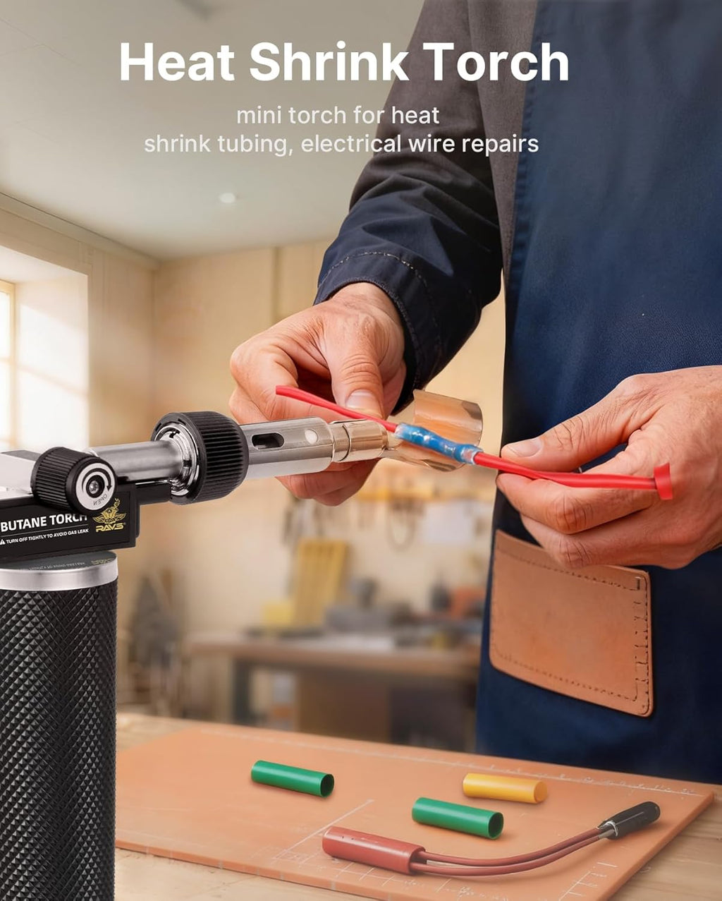 RAVS Butane Soldering Iron Kit, 14-Piece Multi-Function Butane Torch Kit