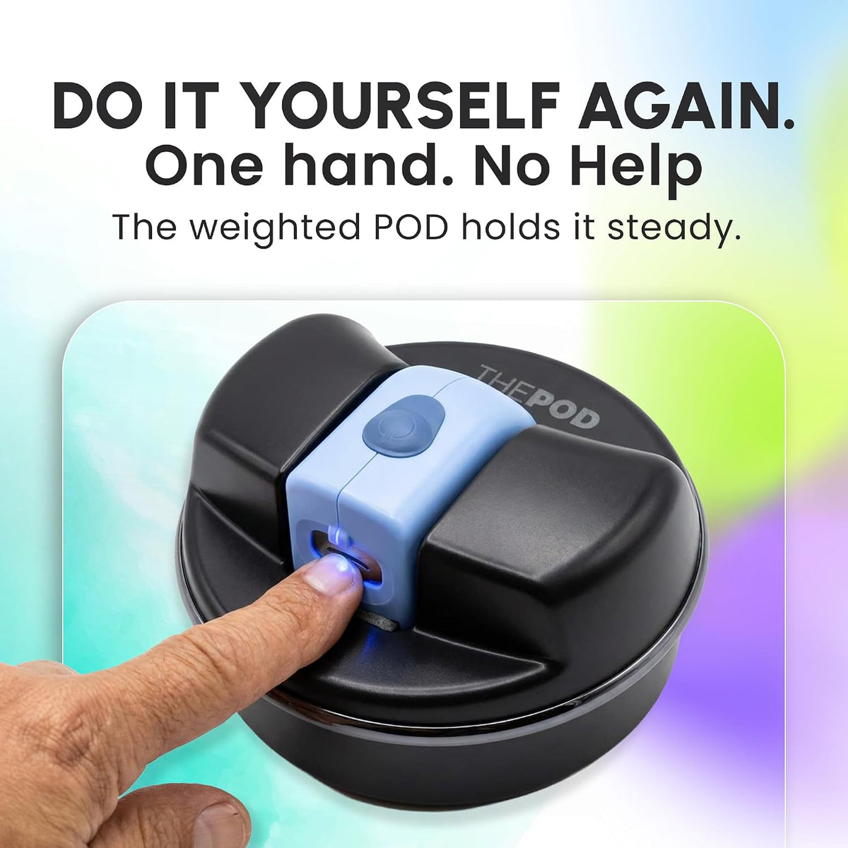 ClipDifferent One-Handed Nail Clipper System – POD Adaptive Base + Electric Nail Clipper for Adult – Limb Difference, Stroke, Cerebral Palsy, Tremors & Limited Dexterity