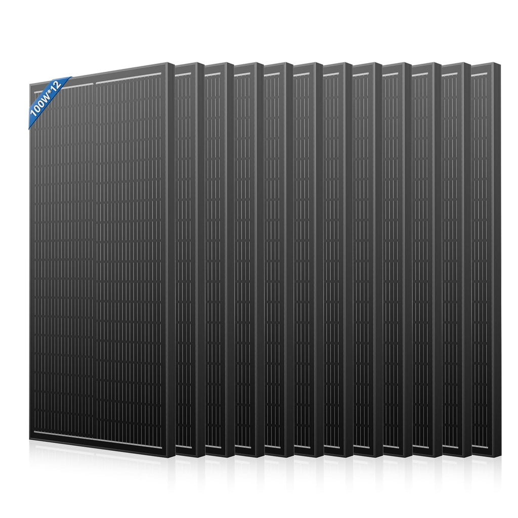 N-Type 18BB 100W Solar Panel, 12V 100 Watt Solar Panel 2 Pack