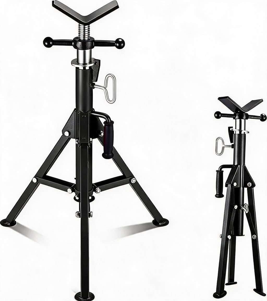 2PCS Pipe Jack Stand, 2500LB Carbon Steel Heavy Duty Pipe Stand,