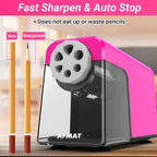 AFMAT 6-Hole Heavy Duty Electric Pencil Sharpener and Robot Pencil Sharpener