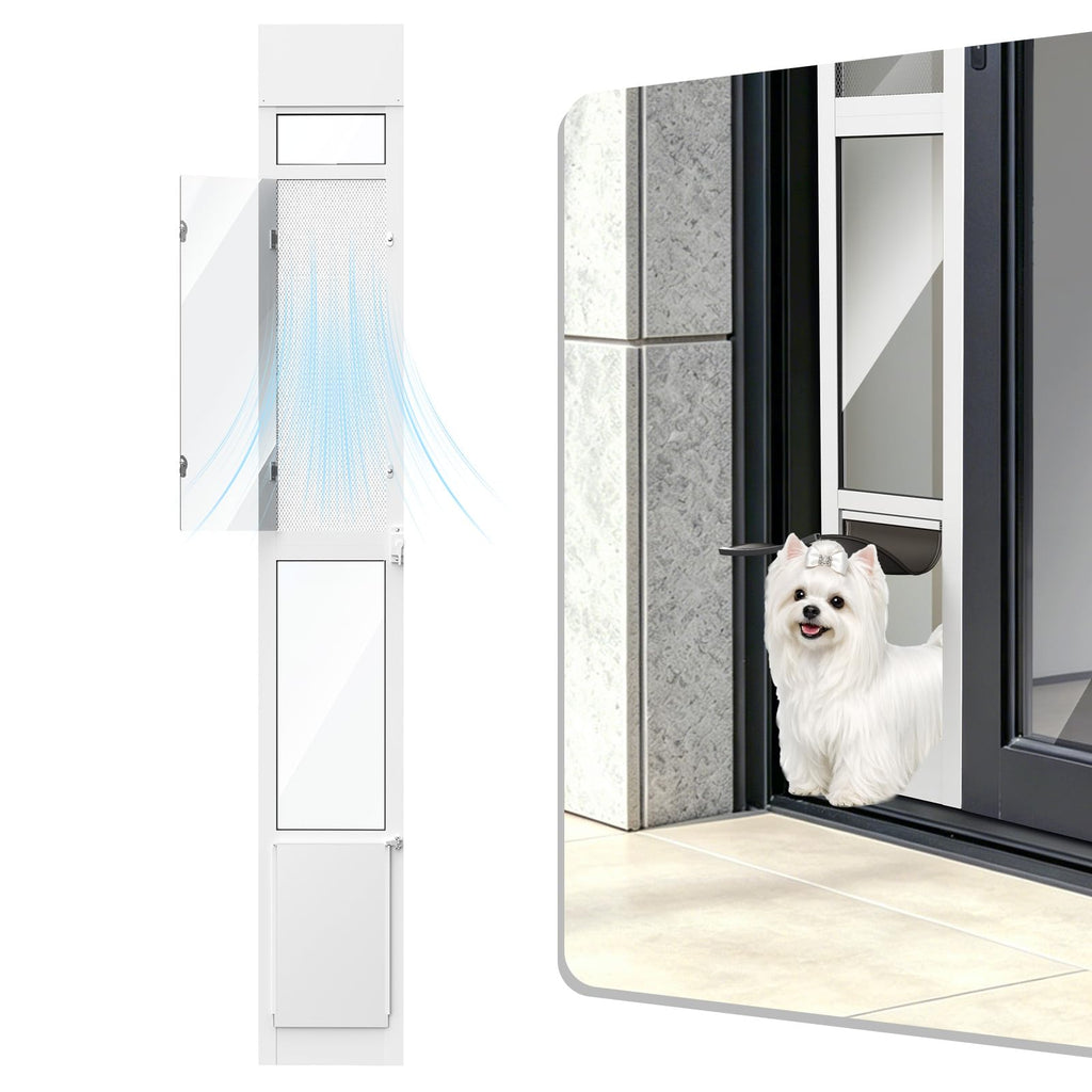 Medium Doggy Door for Sliding Glass Door with Screen Design