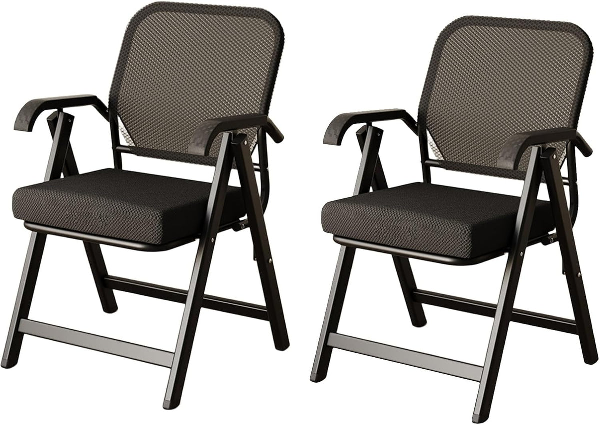 Padded Folding Chairs,folding Chairs Decompression Spine Protection,black Folding Office Chair With High Rebound Cushion,folding Chair For Meeting Room,office,Chess Room,home Load-bearing 150kg ( Colo