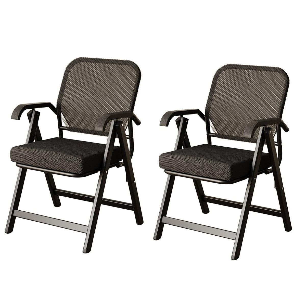 Padded Folding Chairs,folding Chairs Decompression Spine Protection,black Folding Office Chair With High Rebound Cushion,folding Chair For Meeting Room,office,Chess Room,home Load-bearing 150kg ( Colo