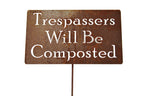 Funny Garden Stake 20 to 33 Inches Tall (The Orchard, Large 28" Tall)