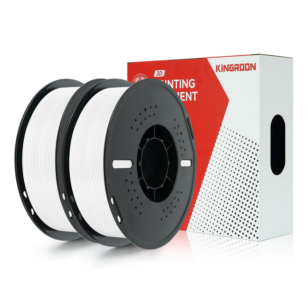 Kingroon PETG 3D Printer Filament, 10 Rolls, Dimensional Accuracy +/- 0.03 mm, 1kg Spool(2.2lbs), 1.75 mm，10KG Ten Colors Black White Grey Red Blue Green Yellow Orange Transparent Silver