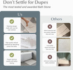 Dorai Home Stone Bath Mat for Bathroom | Quick-Drying Diatomaceous Earth Shower Mat, Non-Slip Natural Stone Modern Bathroom Rugs, Customizable Design | Sandstone, Large - 32.1" x 22.8" x 0.6"