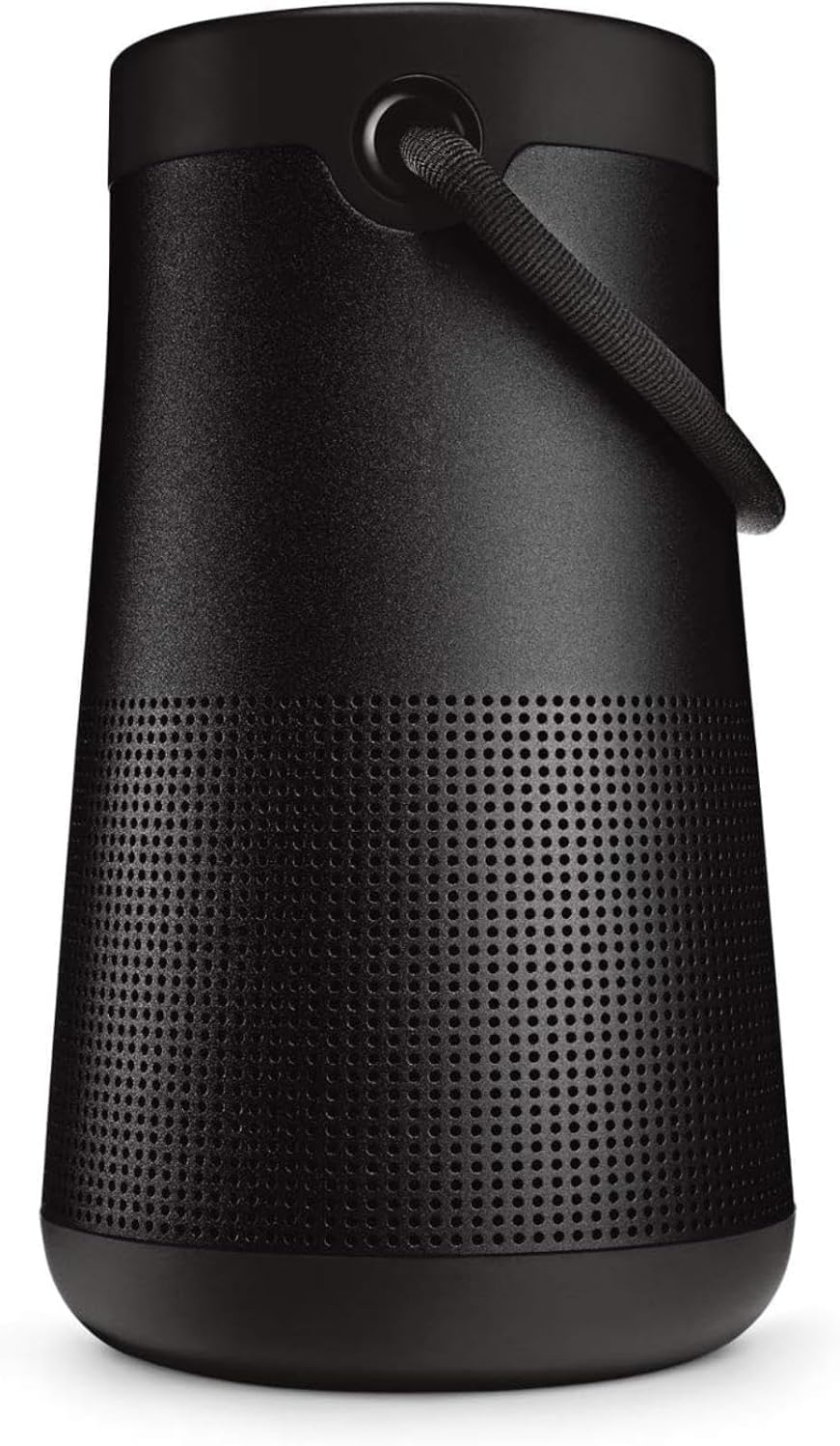 Bose SoundLink Revolve+ (Series II) Bluetooth Speaker Bundle with Fast Charger, Portable Speaker with Mic, Wireless, Water Resistant with 360 Degree Sound, Long Lasting Battery and Handle, (Black)
