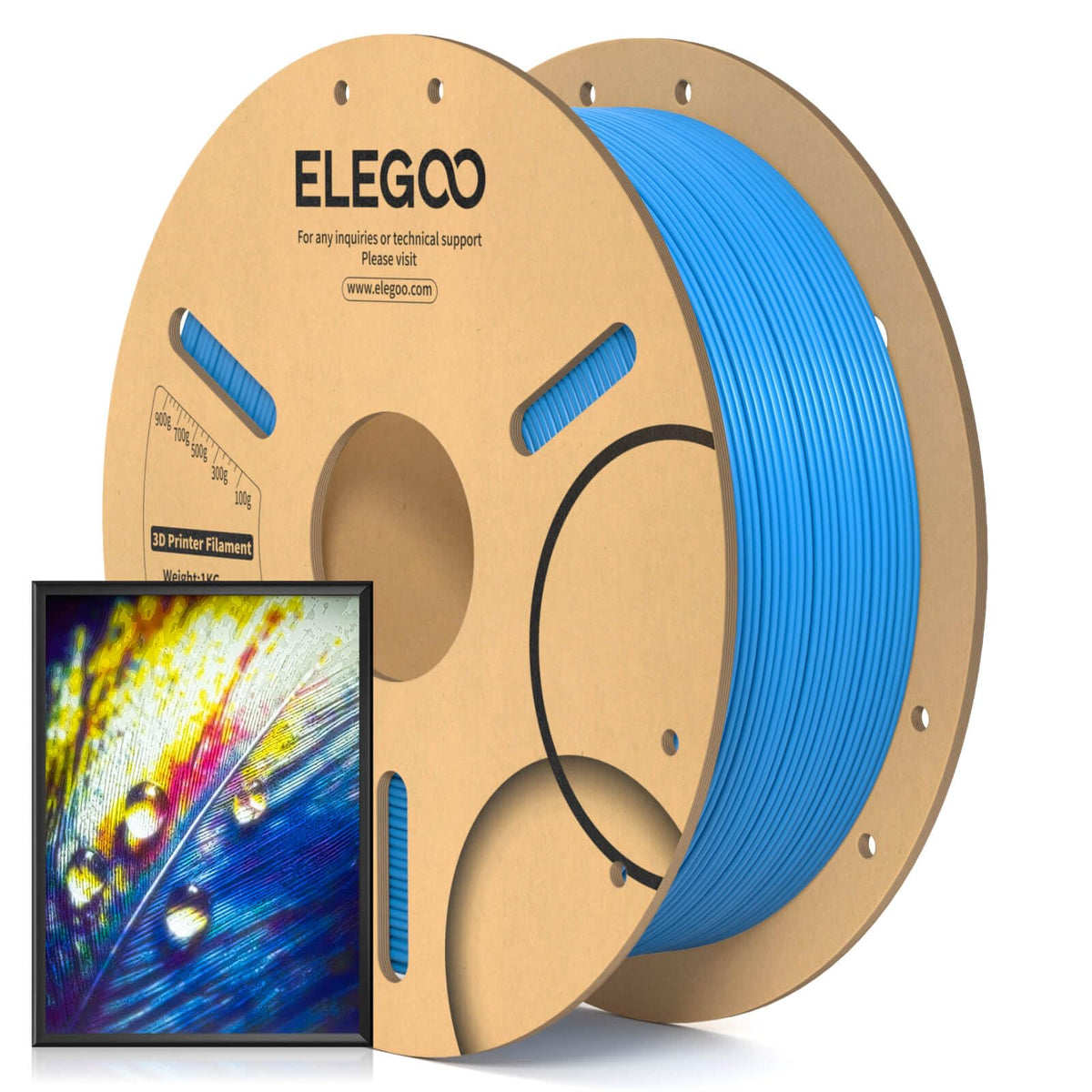 ELEGOO PLA 3D Printer Filament 1.75mm Bundle Multicolors 10KG