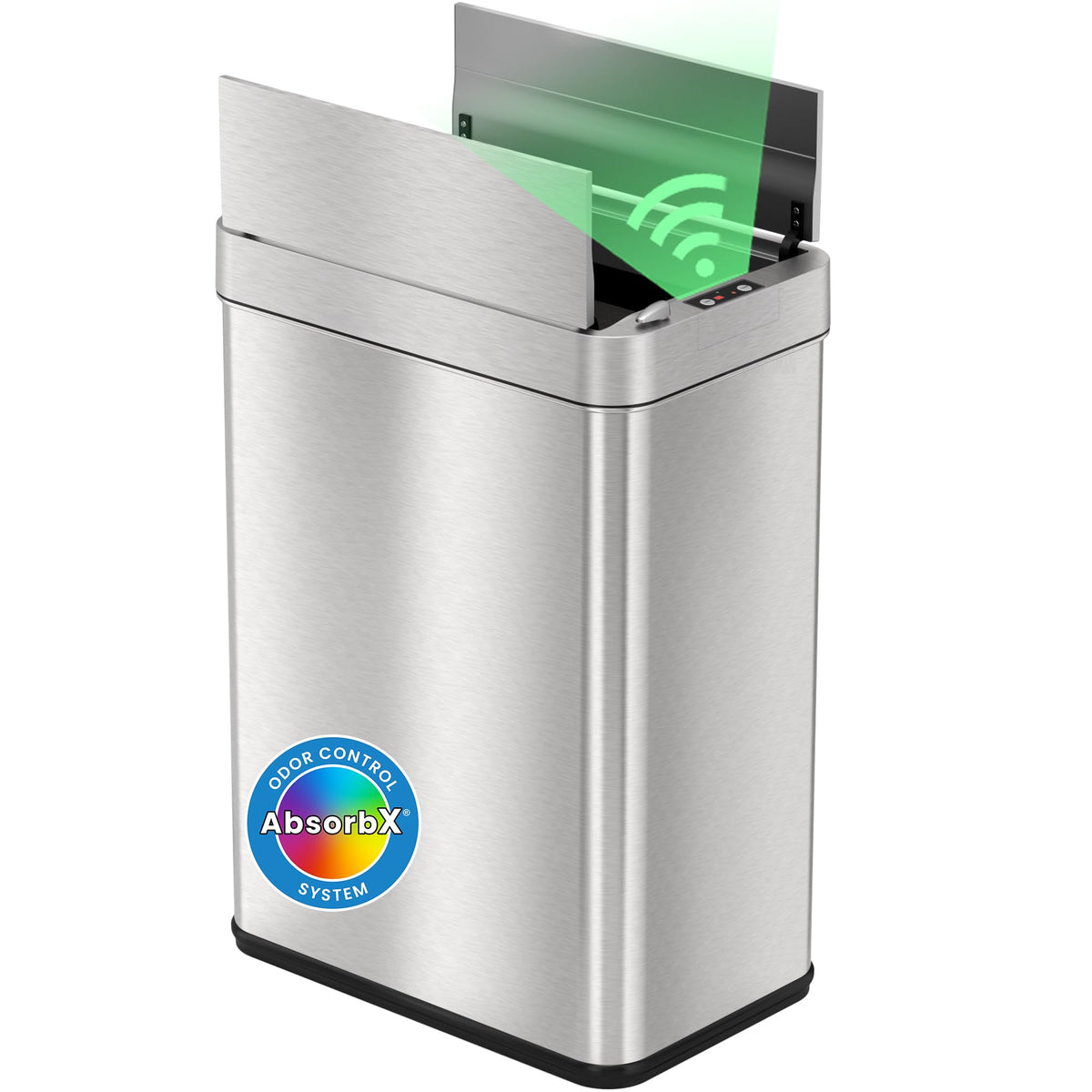 iTouchless 50L / 13 Gal. Dog-Proof Sensor Kitchen Trash Can | Odor Filter