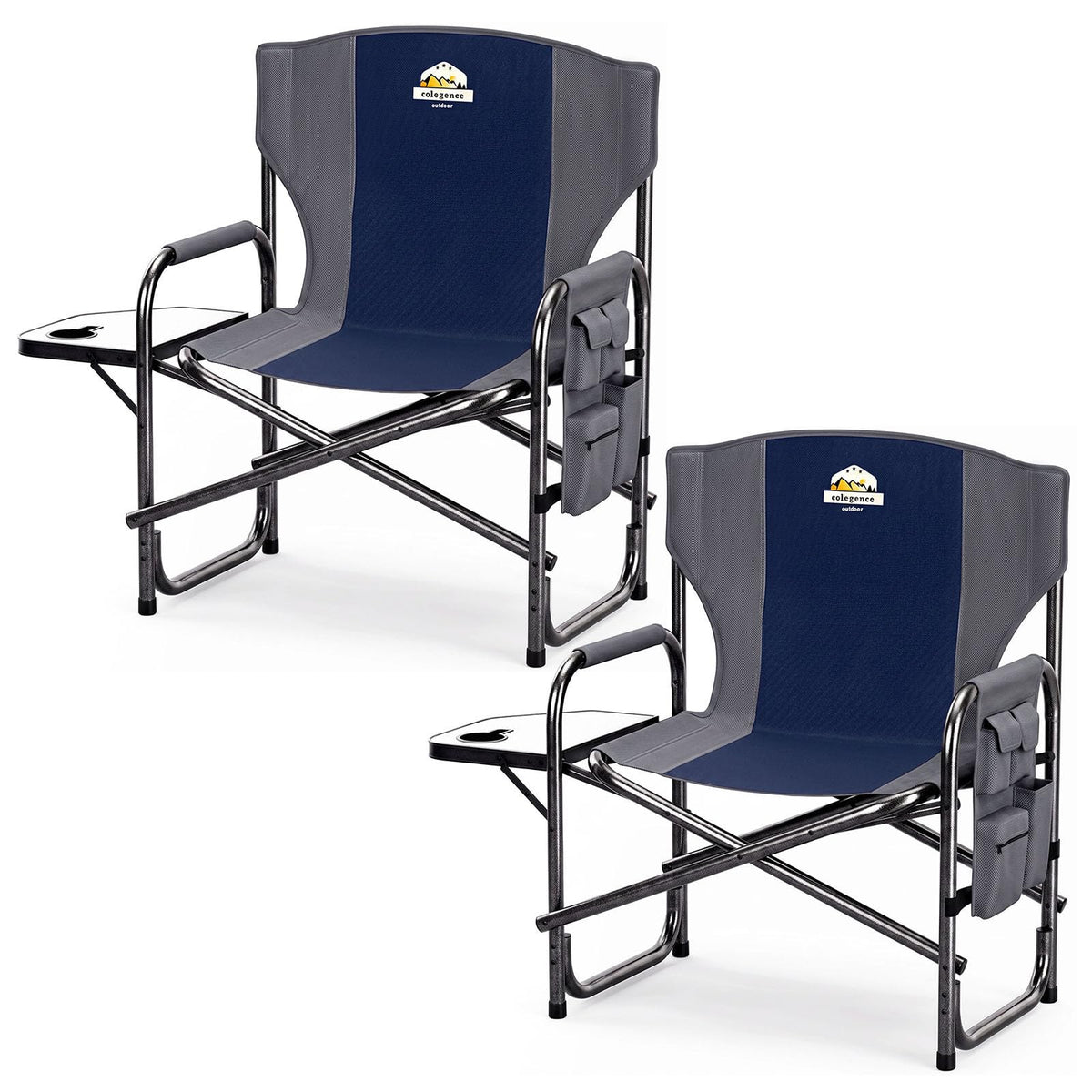 Colegence Oversized Camping Chair, 600-lb Capacity, Heavy-Duty Steel Frame