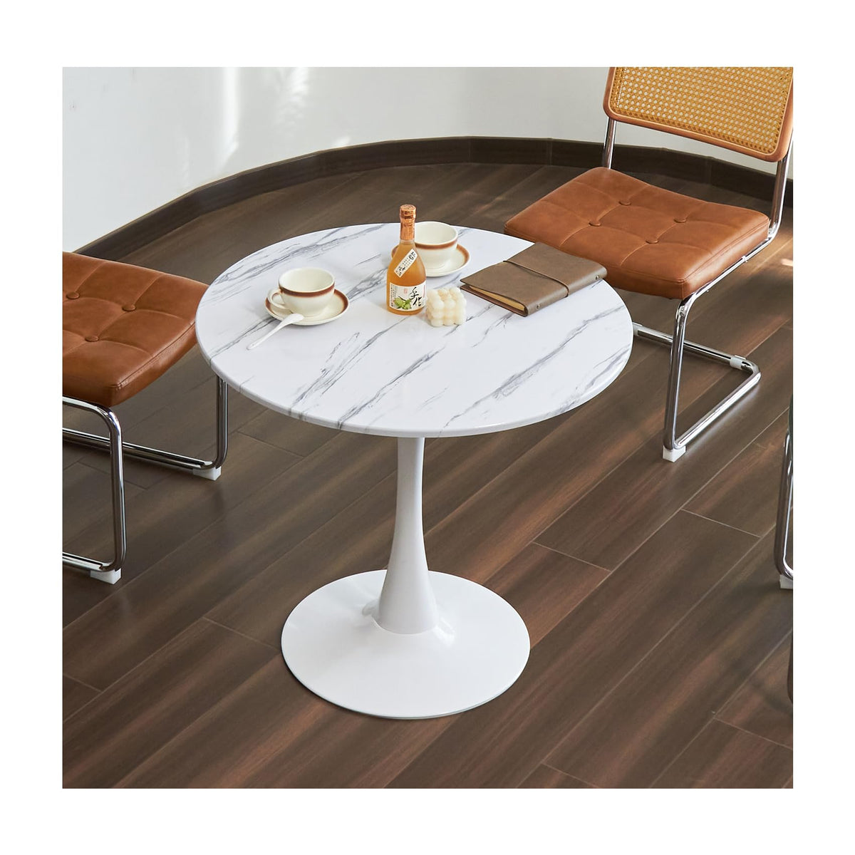 Round Dining Table, 31.5" Tulip Table (Black)