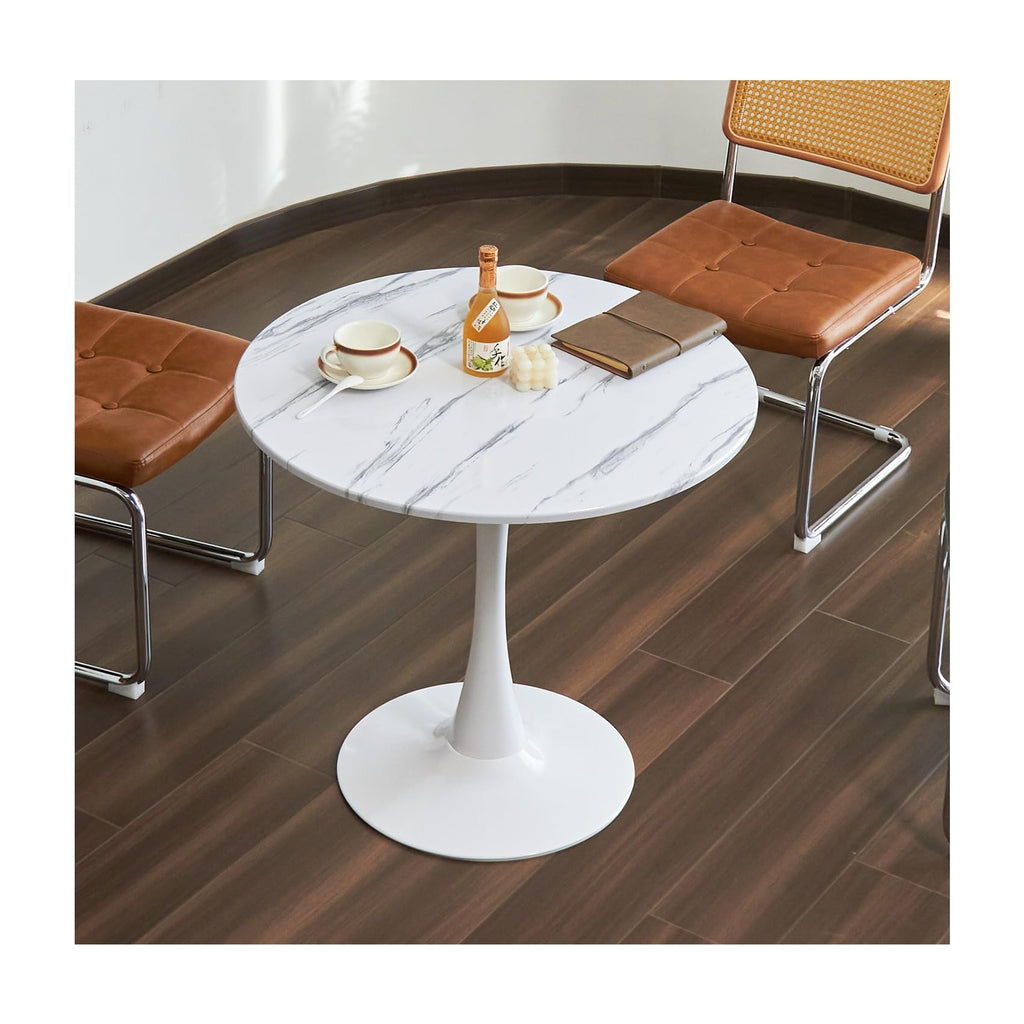 Round Dining Table, 31.5" Tulip Table (White)