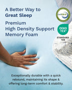 Viscosoft 3 Inch Memory Foam Mattress Topper Full XL - Pressure Relief