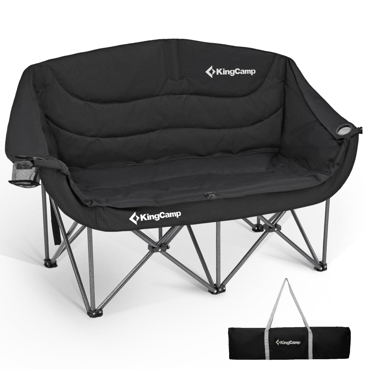 KingCamp Double Camping Chair, Heavy Duty 660lbs Folding 2 Person Chair