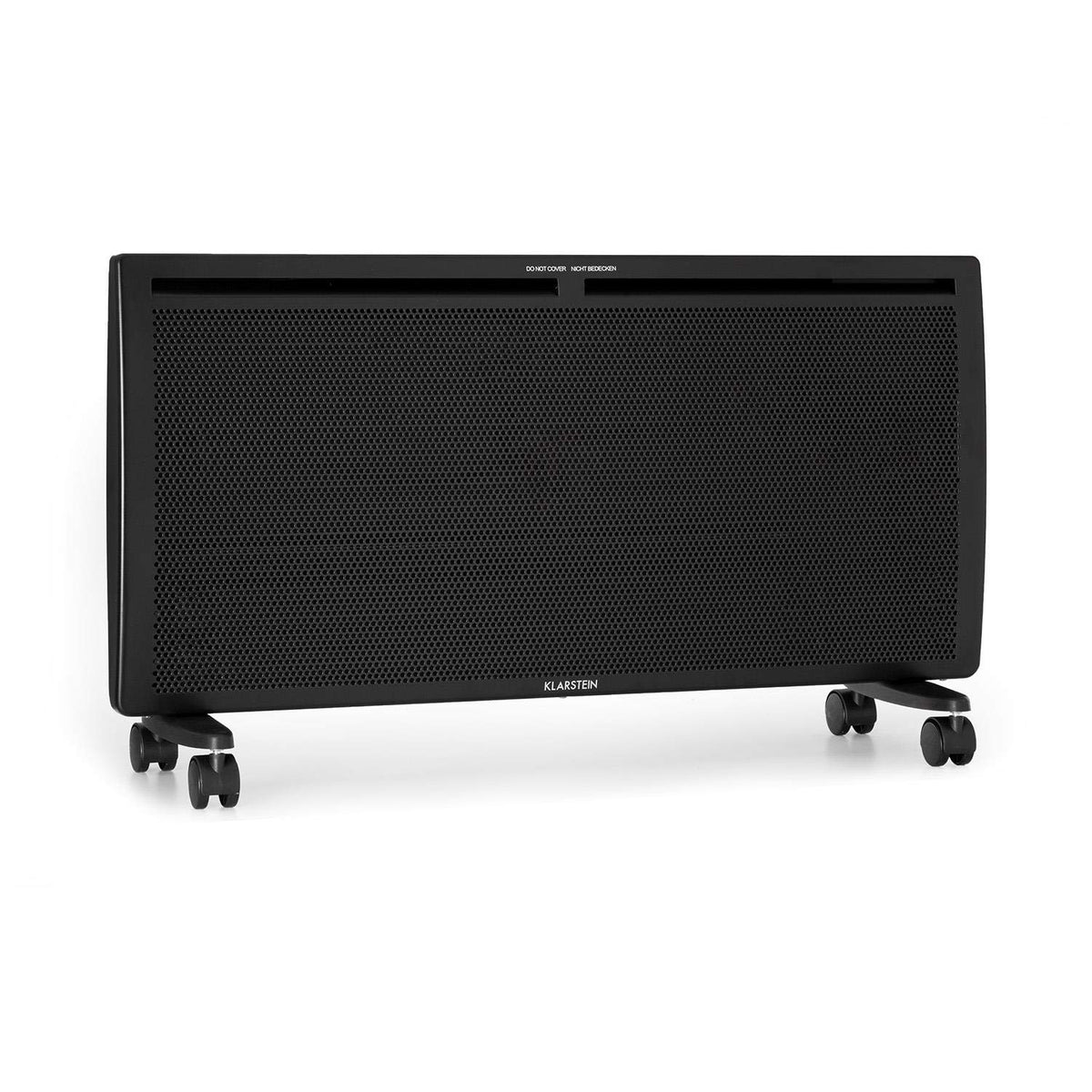 Klarstein Hot Spot SlimCurve Double 2-in-1 Convection and Infrared Heater, Overheat Protection, Weekly Timer, Wall or Stand Mounting with 2 Rolling Legs, Sheet Steel, 2000 W, White