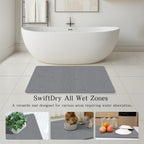 THMINS Extra Large Stone Bath Mat, 36''x24'' Stone Shower Mat