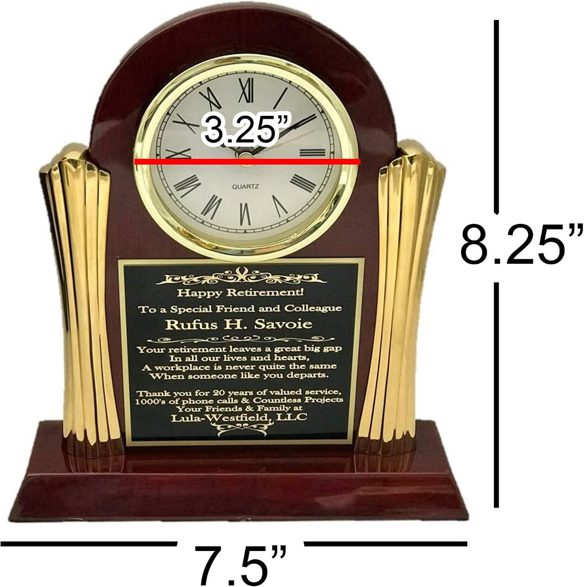 Clock for Retirement Gift, Personalized Achievement, Graduation, Customer Service Award, Police, Corporate, Firefighters, Medical School Graduation