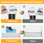 All-in-one Portable Badminton & Pickleball Net Set for Backyard Driveway