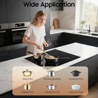 23 Inch 3 Burners Electric Cooktop w/ 9 Heating Level (No Plug)