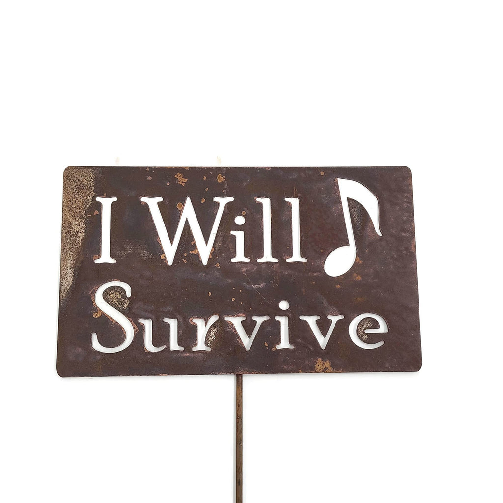 Funny Garden Stake 20 to 33 Inches Tall (Cocktail Garden, Large 28" Tall)