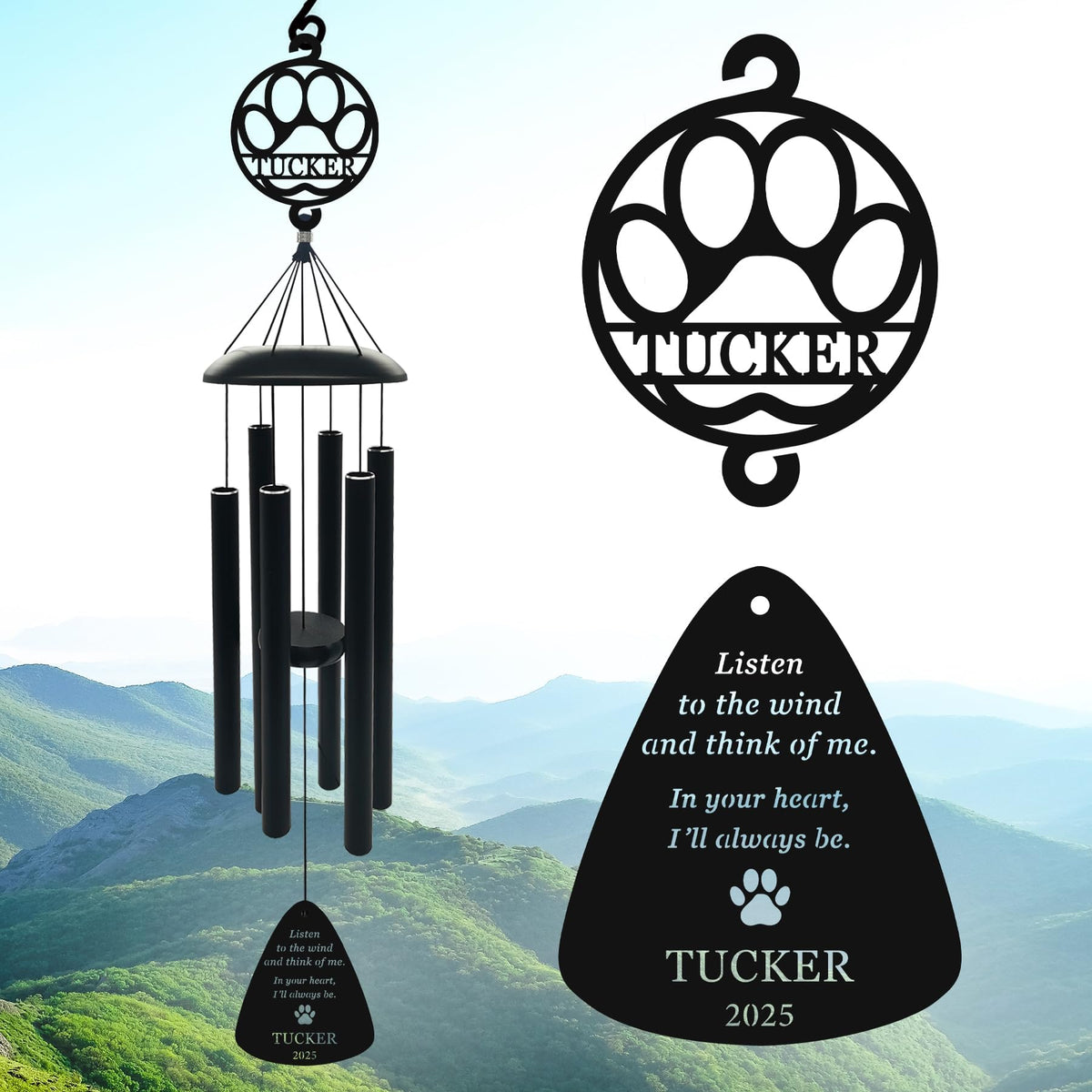 Large 44 Inch Wind Chime Personalized Retirement Wind Chimes Gift,Custom Wind Chimes for Retirement Gift,Outdoor Metal Wind Chime for Yard Garden Decor