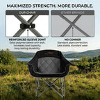 FAIR WIND 2 Pack XL Oversized Padded Camping Chair Heavy Duty for Adults
