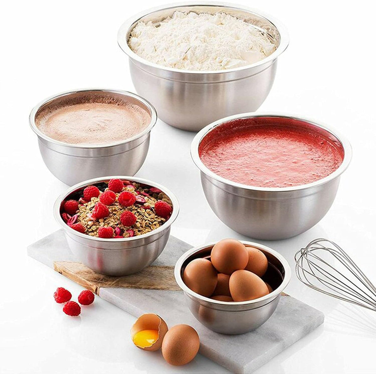 YBM HOME Heavy Duty Professional Stainless Steel Mixing Bowl – Commercial Grade Deep Prep & Serving Bowl for Baking, Cooking, Dough Mixing & Food Prep, Dishwasher Safe, 0.75 Quarts
