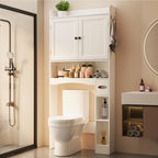 Ahomly Over The Toilet Storage Cabinet, 29.9" W x 70.3" H, White