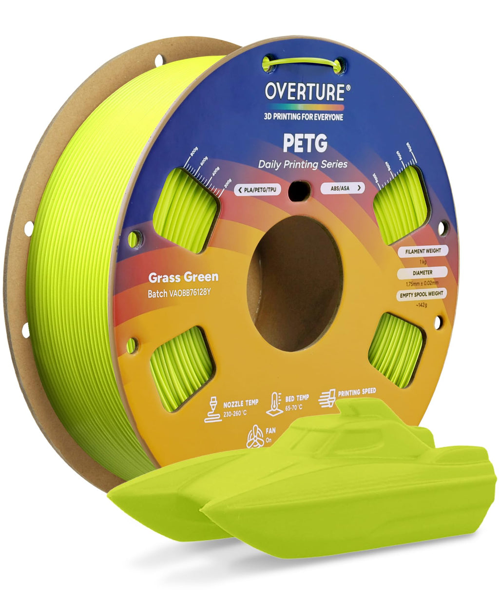 OVERTURE 10KG Bundle High Speed PETG Filament 1.75mm, 3D Printer Filament