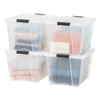 IRIS USA 6-Pack 54 Quart Storage Bins with Lids, Clear