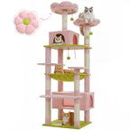 PAWZ Road Flower Cat Tree 72" Cat Tower with Condos&Hammock for Large Cats
