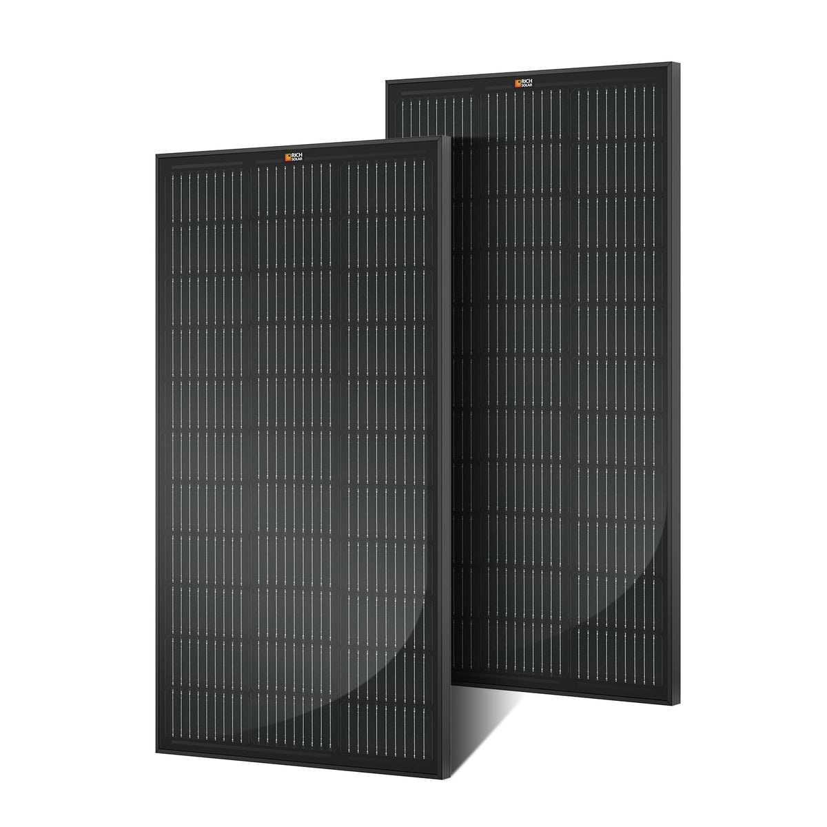 RICH SOLAR Premium 2 Pack of 100 Watt 12 Volt Monocrystalline Solar Panel All Black