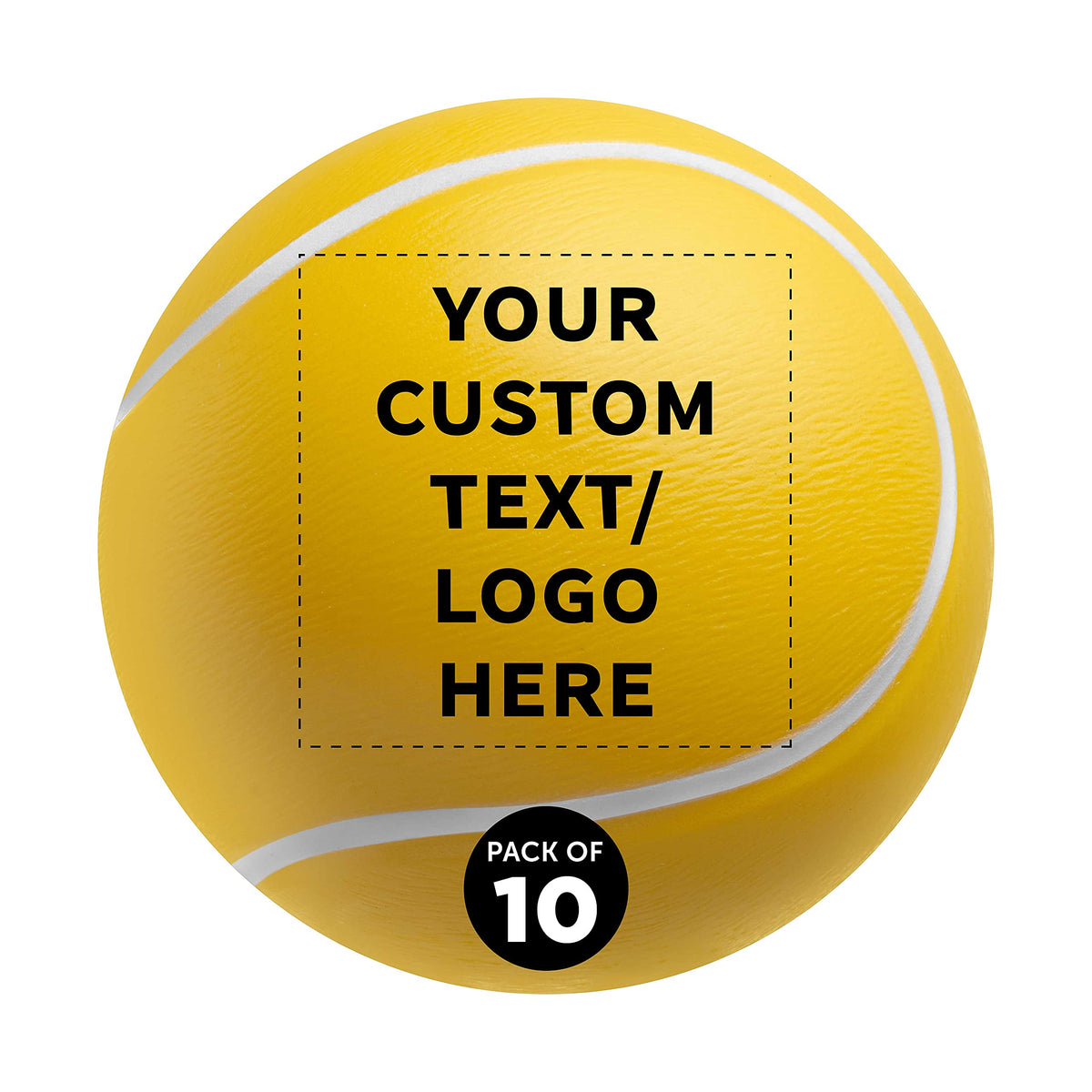 DISCOUNT PROMOS Custom Golf Shaped Squeeze Balls Set of 50, Personalized Bulk Pack - Perfect for Promotional Giveaways - White
