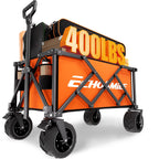 EchoSmile Wagons Carts Foldable Heavy Duty with 400Lbs Wt, 200L Cap, Black