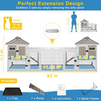 Ketive 48" L 2-Story Rabbit Hutch, Chew-Resistant Ramp, Expandable