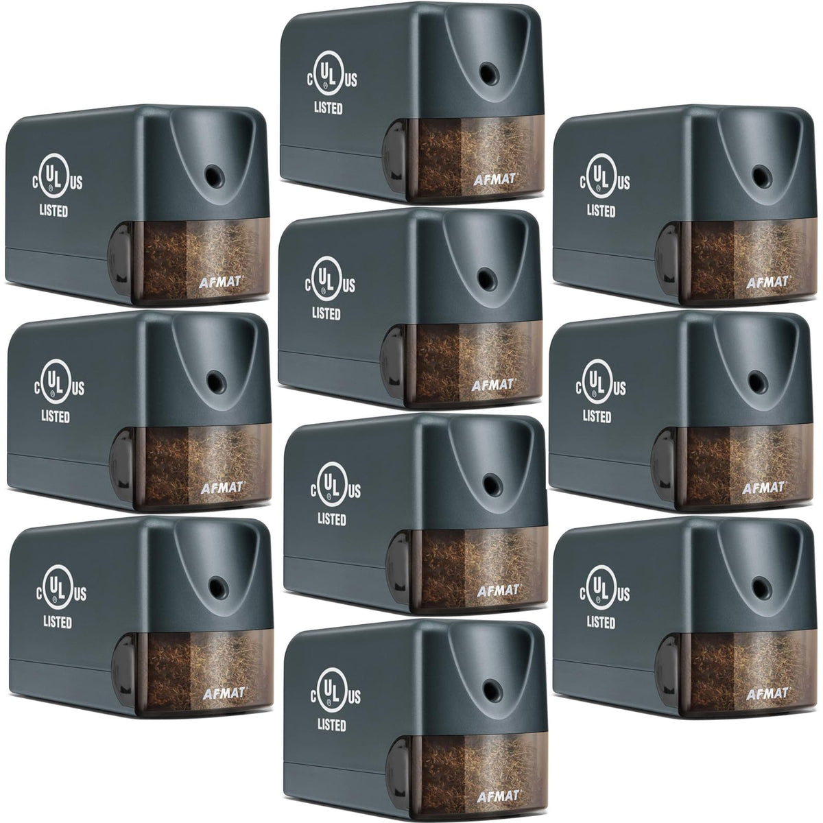 AFMAT 3 Pack Electric Pencil Sharpener PS13, Heavy Duty Pencil Sharpener for Classroom, 6.5-8mm No.2/Colored Pencils, UL Listed, 10,000+ Sharpenings for Home, Office, School