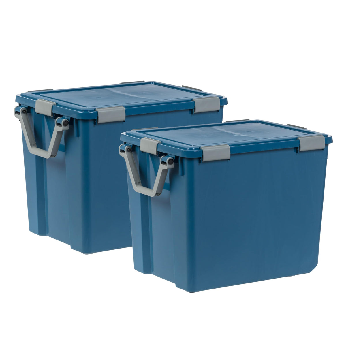 IRIS USA 4-Pack 74 Qt Storage Bins with Gasket Lids, Navy