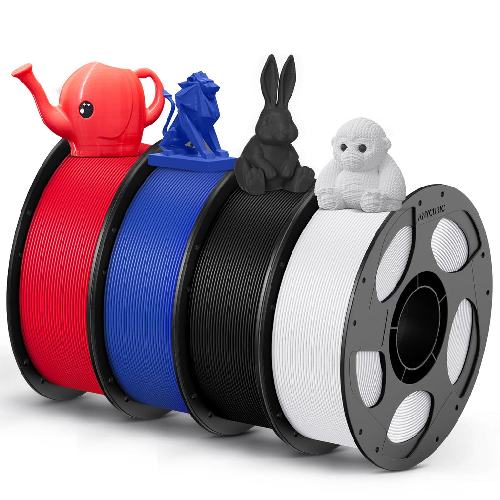 ANYCUBIC PETG Filament 1.75mm, Multicolor Bundle 10KG, Reusable Spool