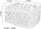 Ashtrays Fashion Crystal Ashtray Multi-function with Cover Dual-use Ashtray Household Living Room Coffee Table ash Tray(Clear)