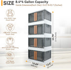 Storage Box, Plastic Cabinet, 8.4 Gals (32L) Each One, 4 Packs