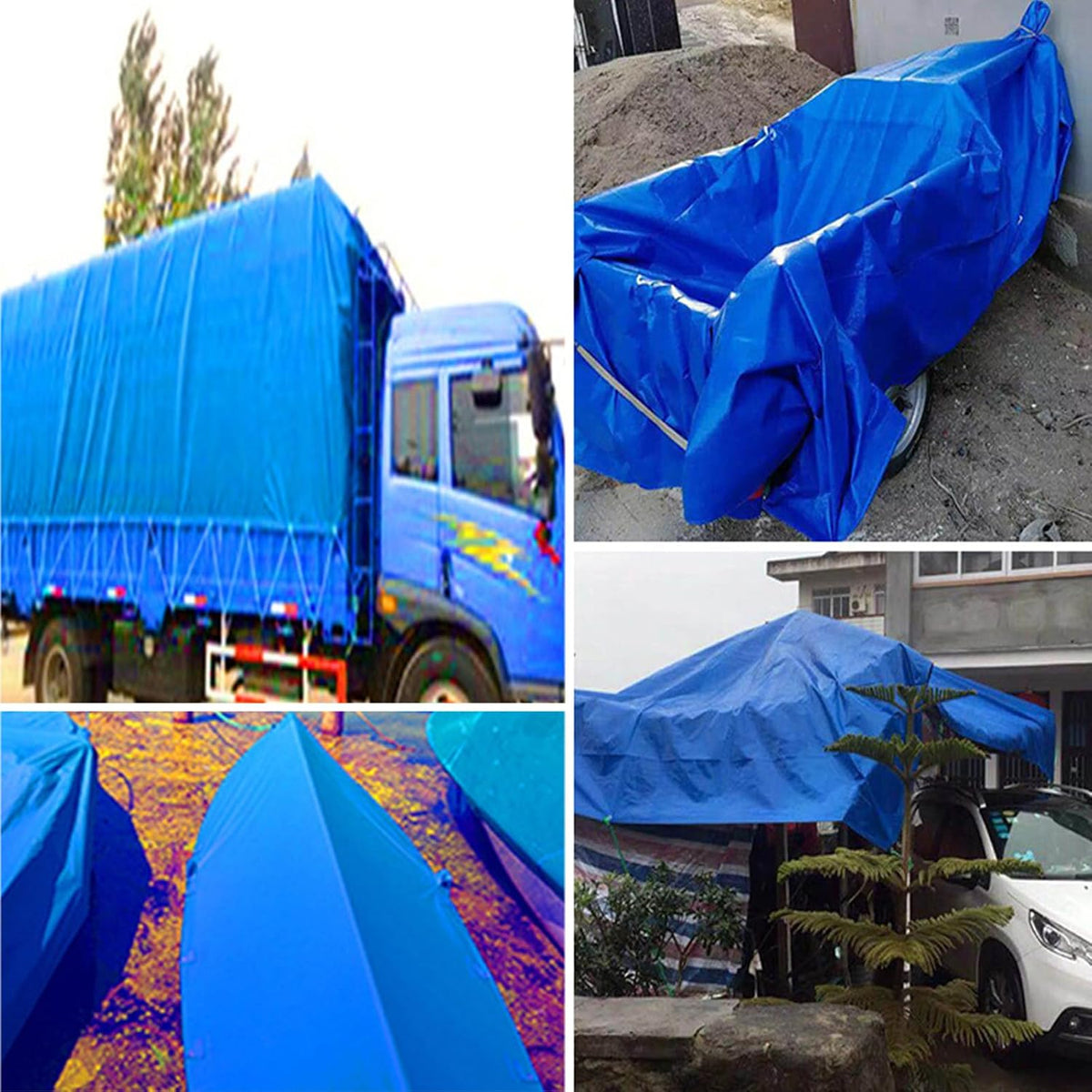 Tarp Heavy Duty Waterproof 13x26ft, Durable Uv Resistnat Windproof Protective Tarp Cover, Outdoor Tarp for Shed Canopy Frame Carport Rain Shelter, 180 G/M²